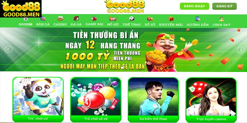 Thoả sức trải nghiệm thế giới giải trí đa dạng tại Good88